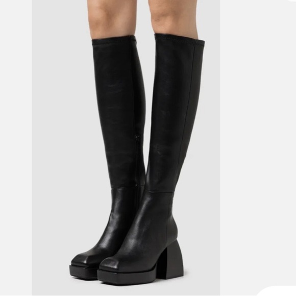 Jeffrey Campbell DAUPHIN Platform Knee-high Heel Boots NEW IN BOX - Violet - Picture 8 of 14